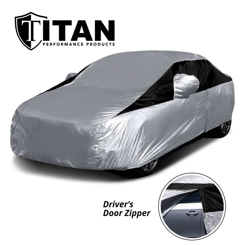 Titan Lightweight Poly 210T Car Cover for Compact Sedans 176-185